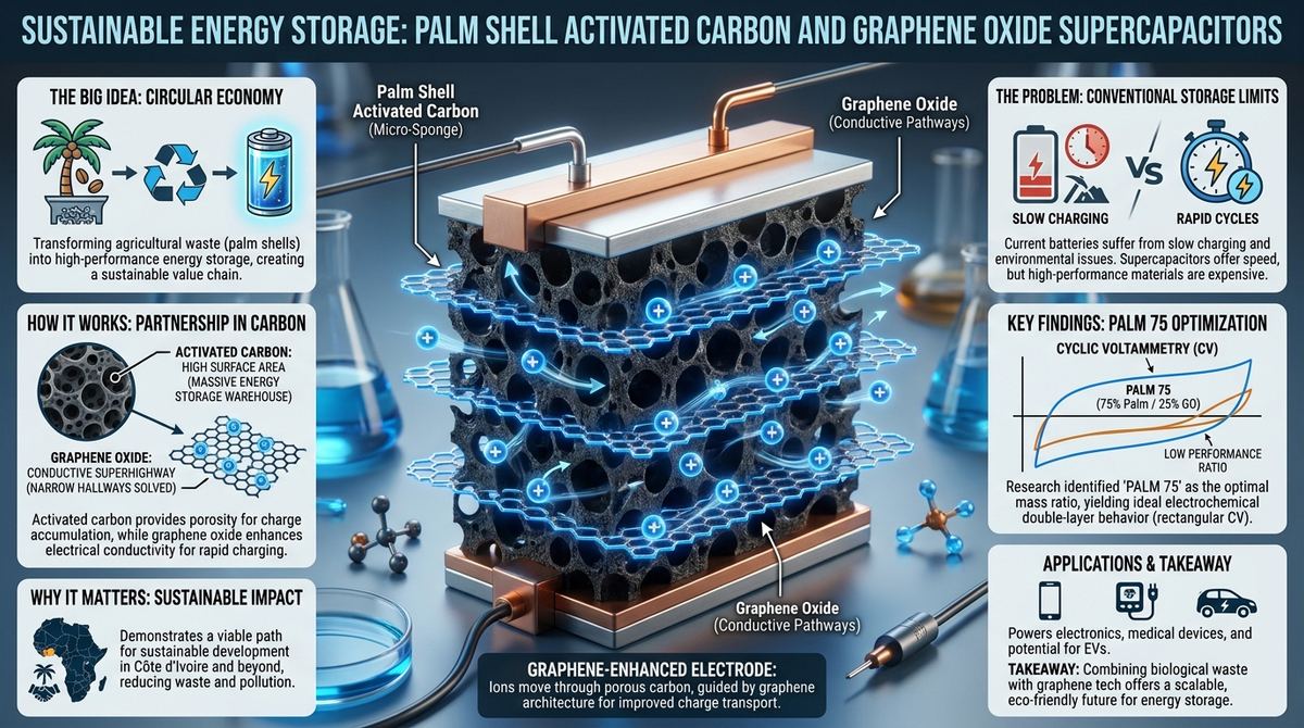 540. Sustainable Energy Storage: Palm Shell Activated Carbon and Graphene Oxide Supercapacitors