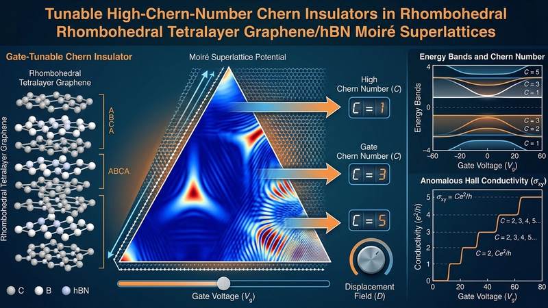 397. Tunable high-Chern-number Chern insulators in rhombohedral tetralayer graphene/hBN moiré superlattices