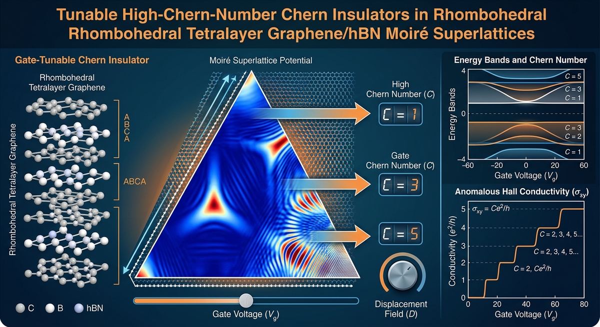 397. Tunable high-Chern-number Chern insulators in rhombohedral tetralayer graphene/hBN moiré superlattices
