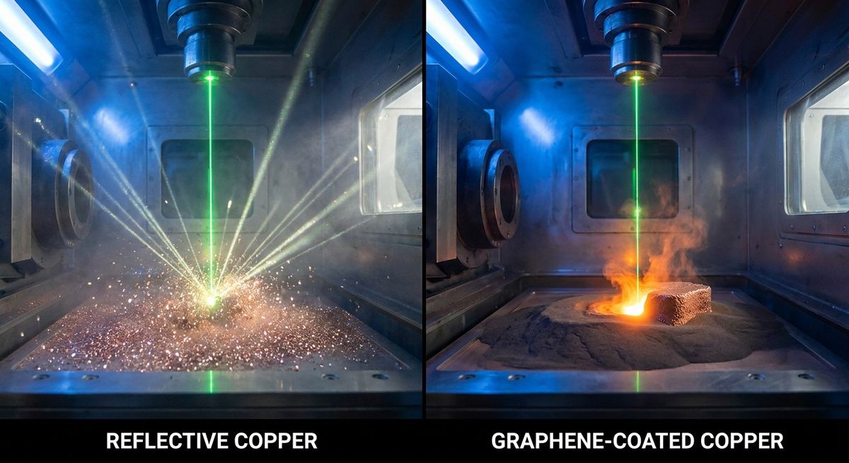 425. Graphene-Coated Copper Powder for Laser Sintering: A Practical Route to Printing Pure Copper on Standard Fiber Lasers