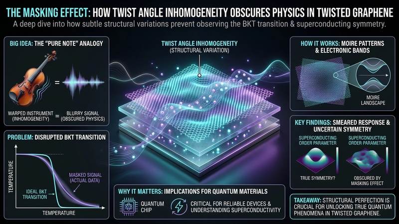 602. The Masking Effect: How Twist Angle Inhomogeneity Obscures Physics in Twisted Graphene