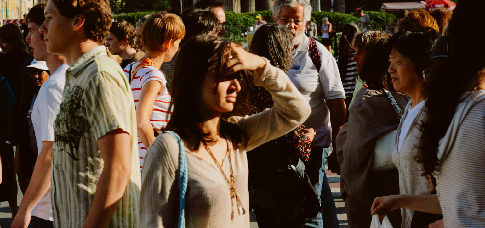 people walking in motion