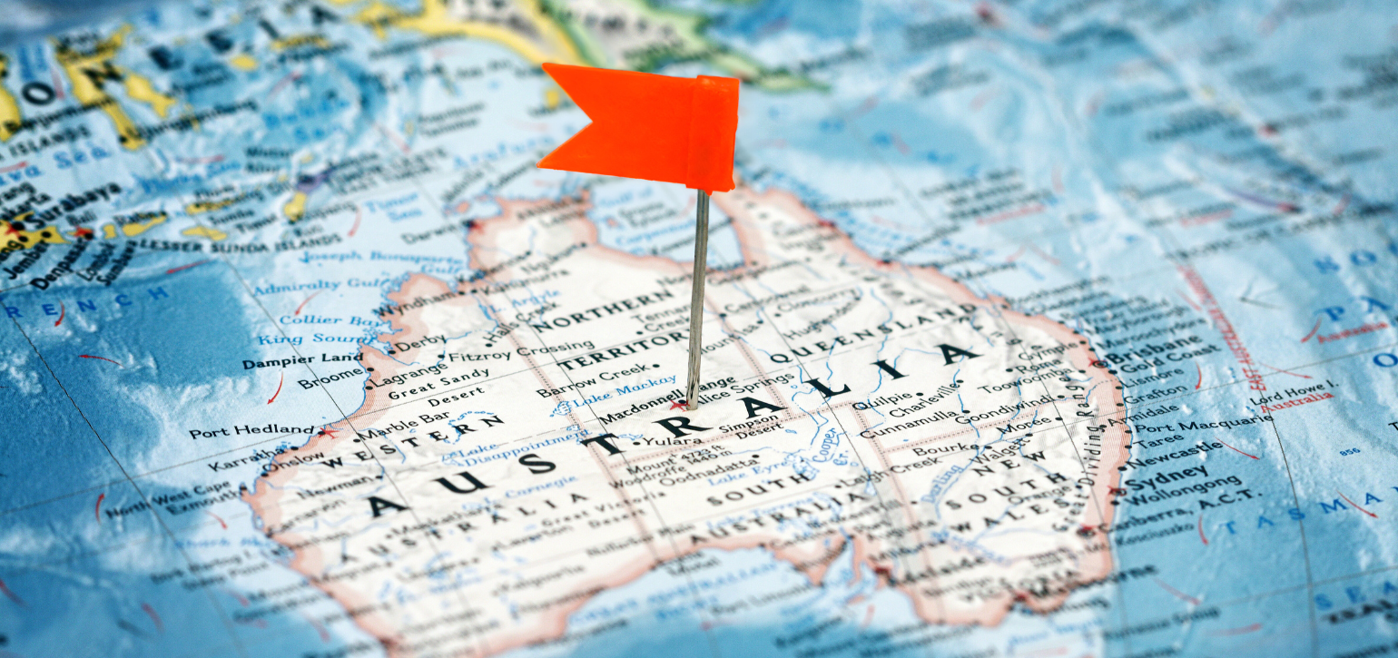 map of australia