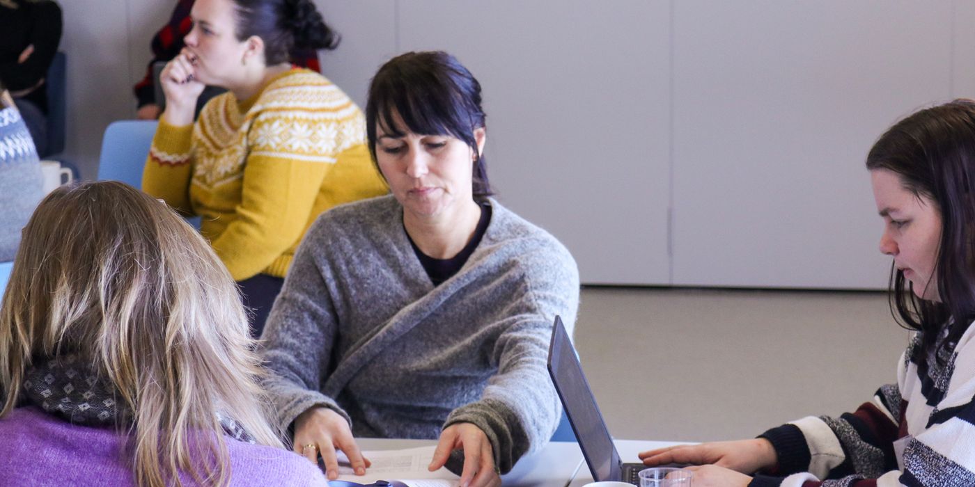 Lærerworkshop med tre undervisere