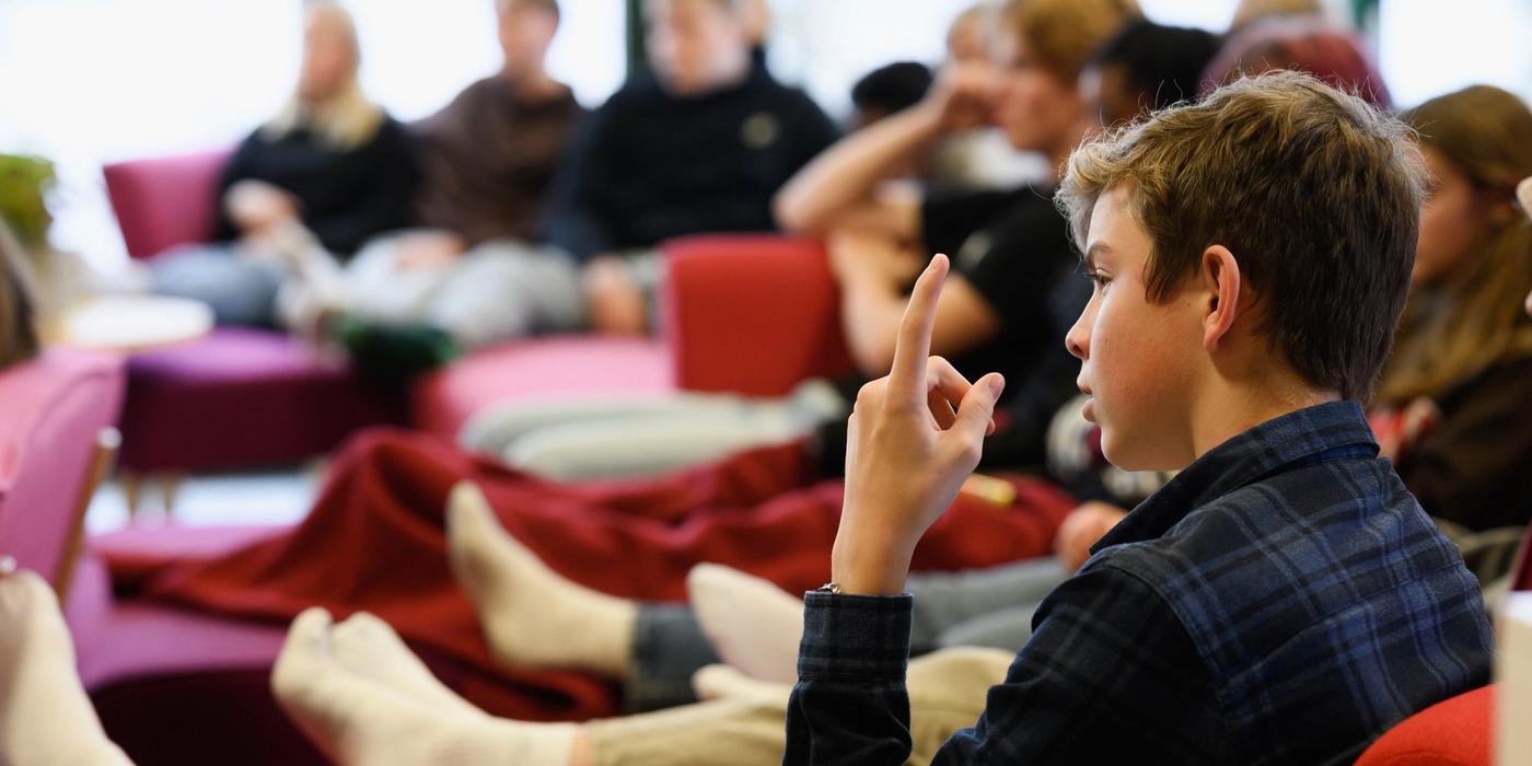 Elev i undervisning på Utøya