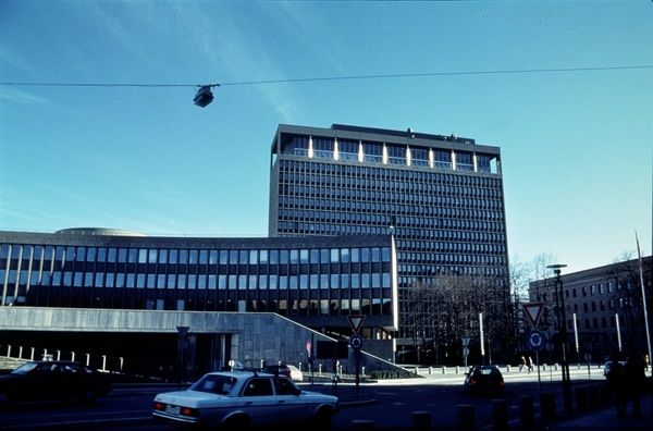 Three buildings in the Government Quarter. Four in the street.