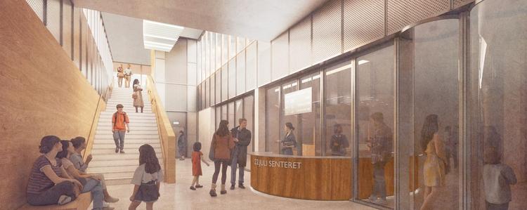 Visualisering av nytt resepsjonsområdet