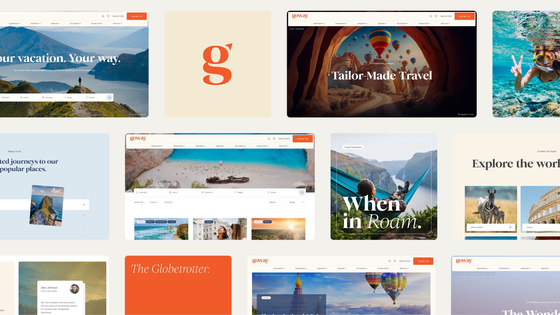 Various Goway brand examples