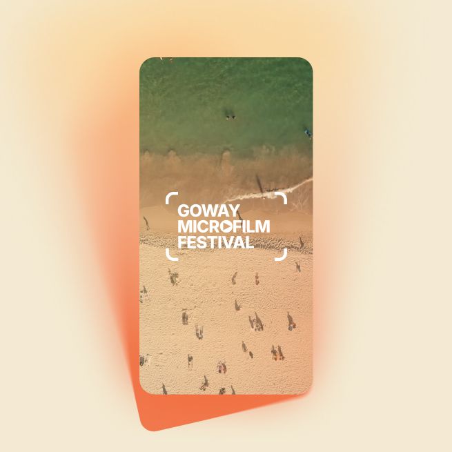 Goway Film Festival in a mobile screen with shadow