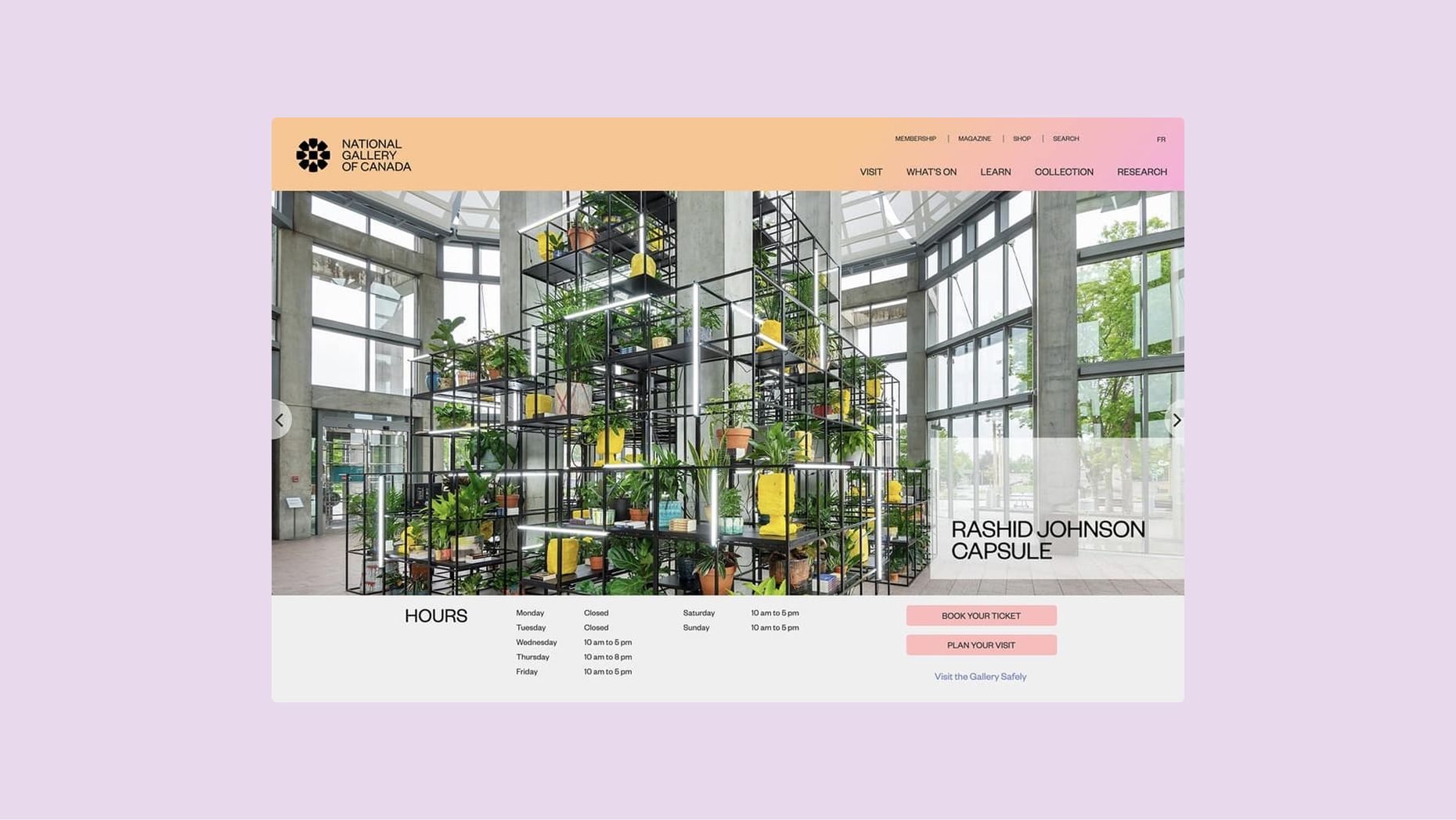 National Gallery of Canada homepage