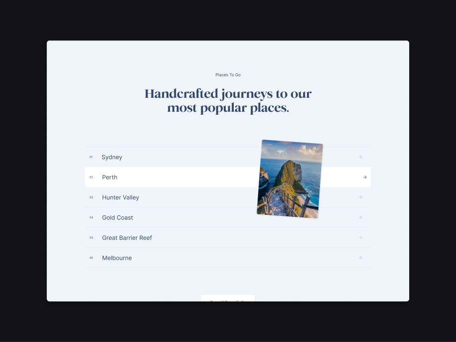 Goway popular places website list