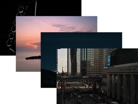 A stack of photographs of the Therefore team at work