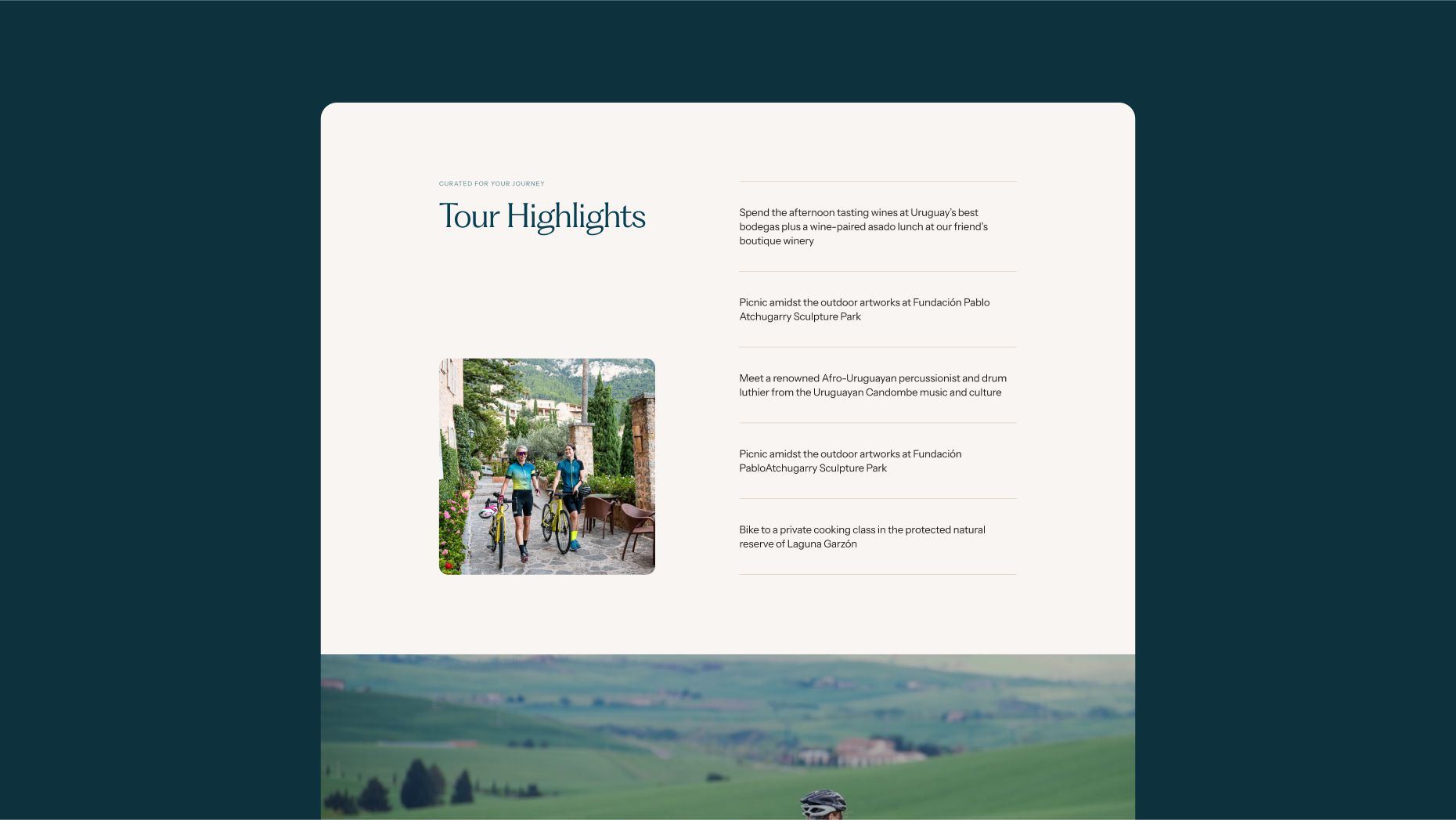 DuVine Itinerary Tour Highlights