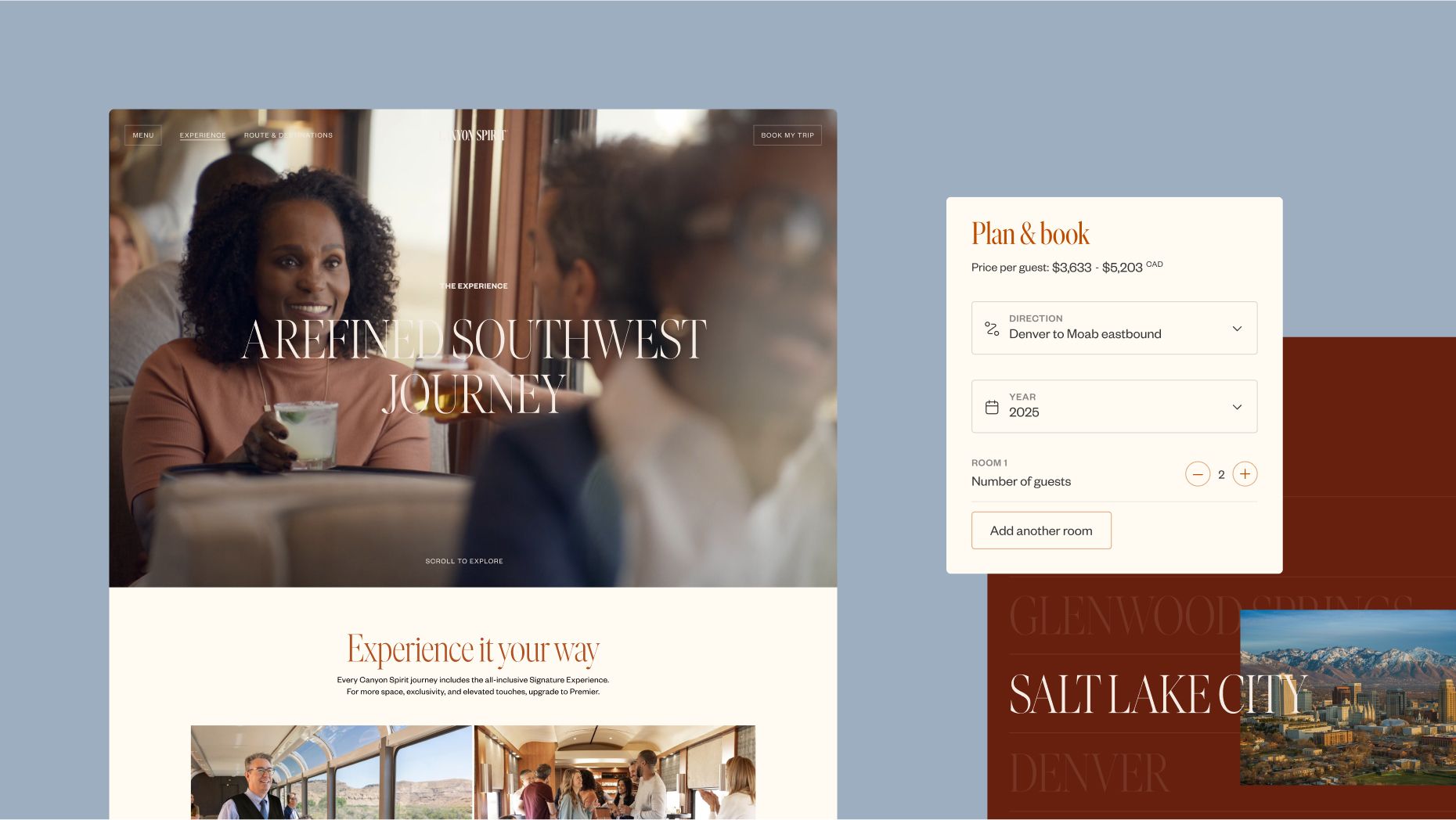 A collection of user interface elements for Canyon Spirit
