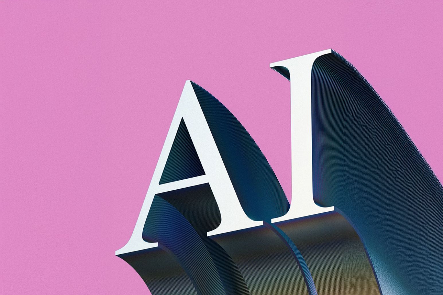 Abstract retro AI graphic