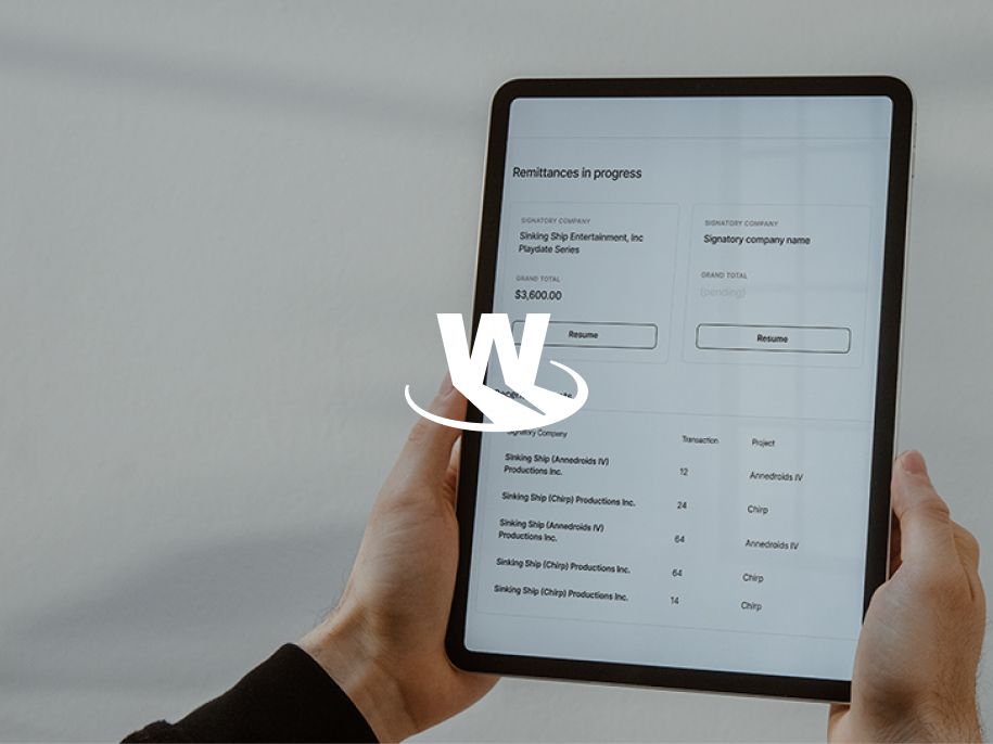 WGC Pres Application on a tablet device