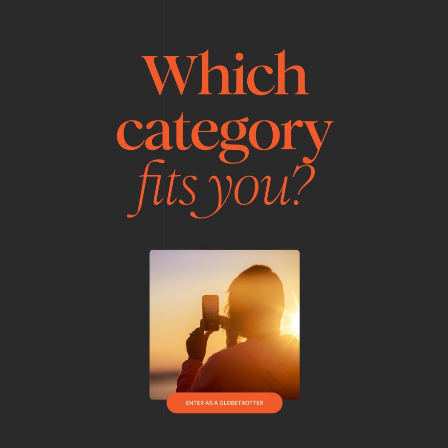 Elegant typography and a sunset photograph