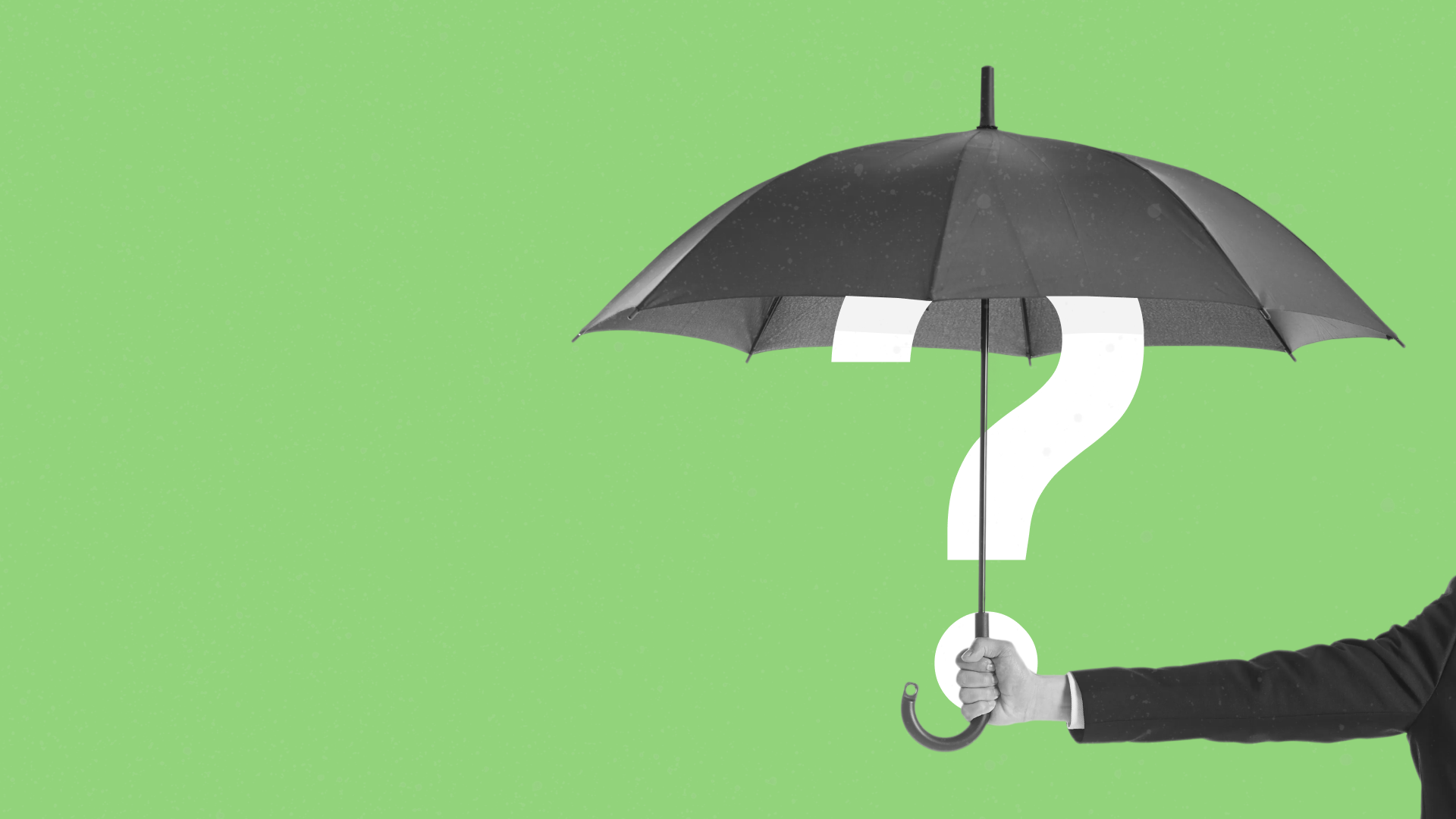 Illustration of a person holding an umbrella