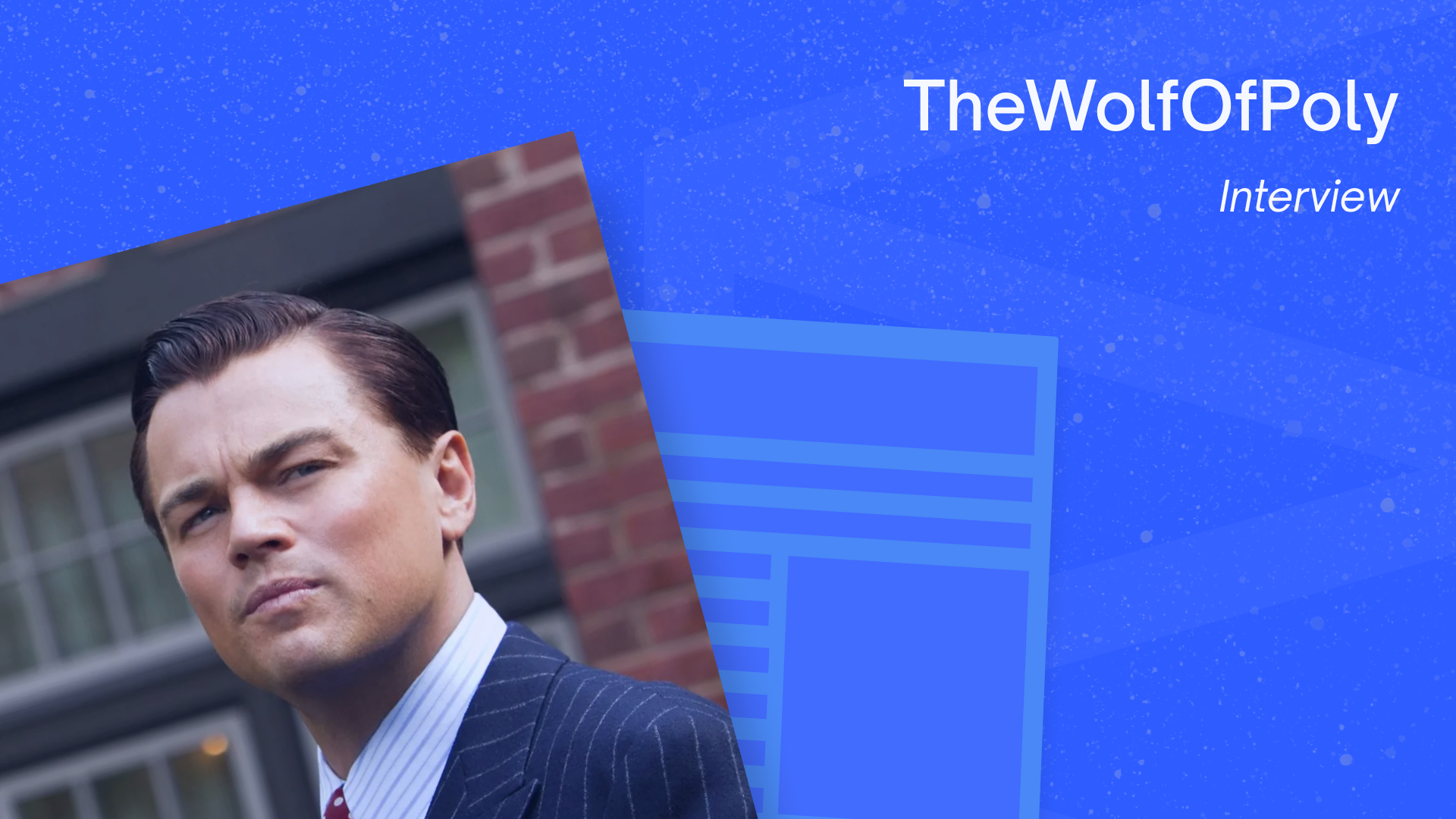 TheWolfOfPoly interview. Illustration: PredictFolio