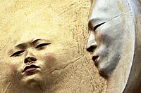 sun and moon statues