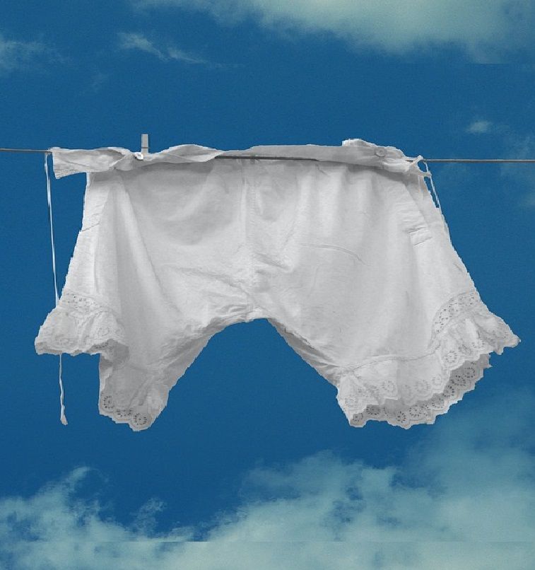 underwear on clothesline