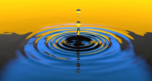 water droplet ripples