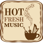 Hot fresh music logo badge