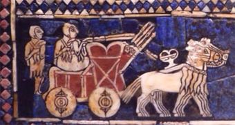 Sumerians horse pulling cart
