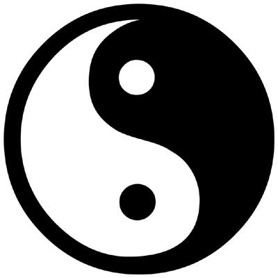 Large ying yang symbol