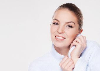 woman in bathrobe