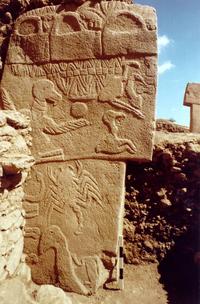 rock outcropping with drawings