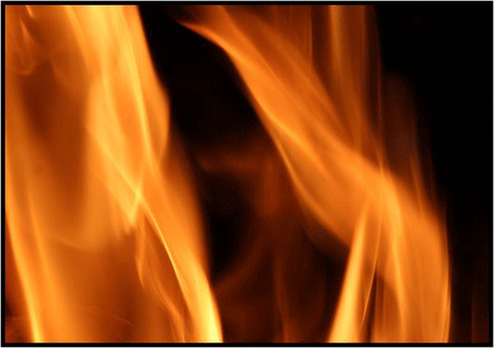 Fire flame up close