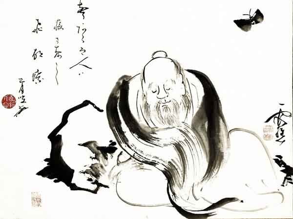 Chuang Tzu Chinese line drawing