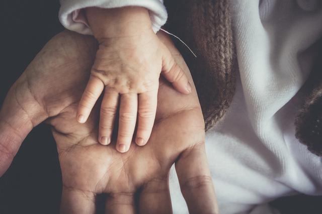 baby hand in parent hand