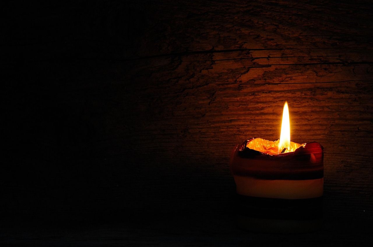 candle with flame