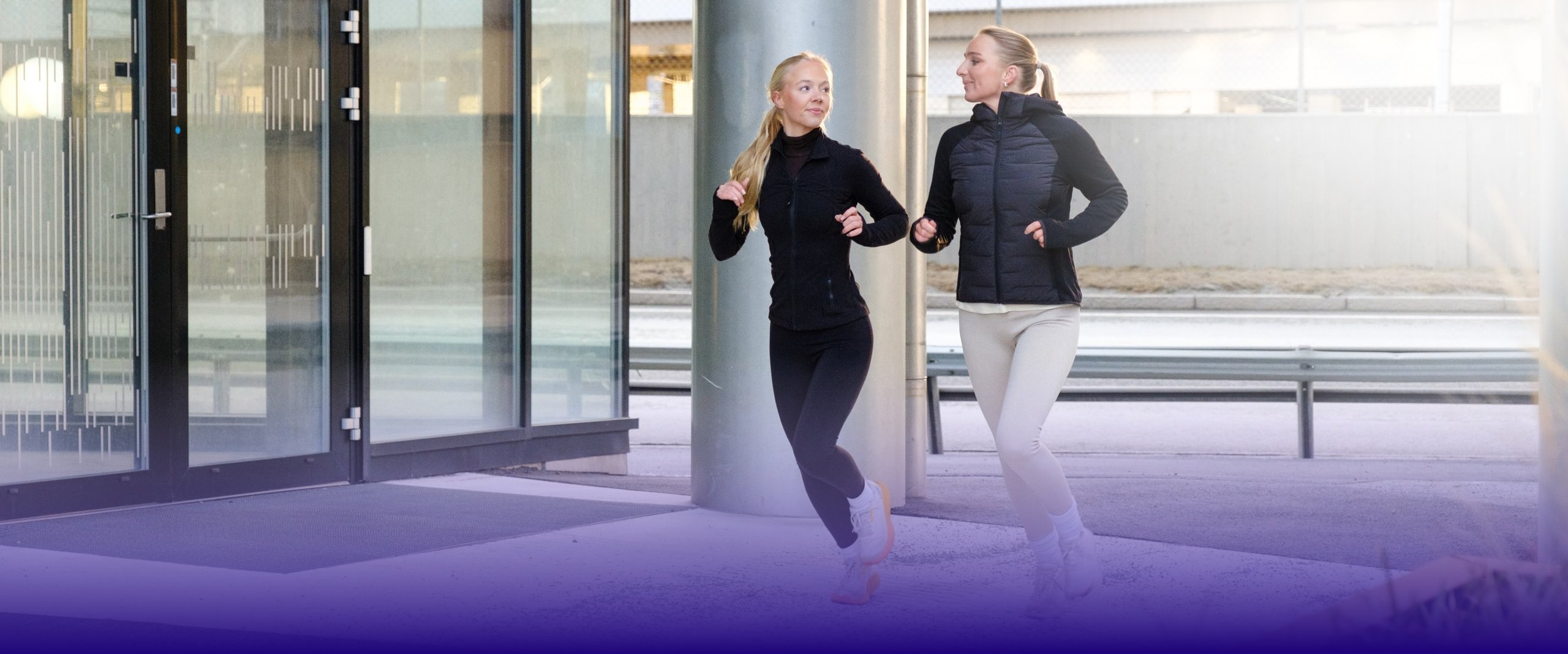 Employees exercising and staying active