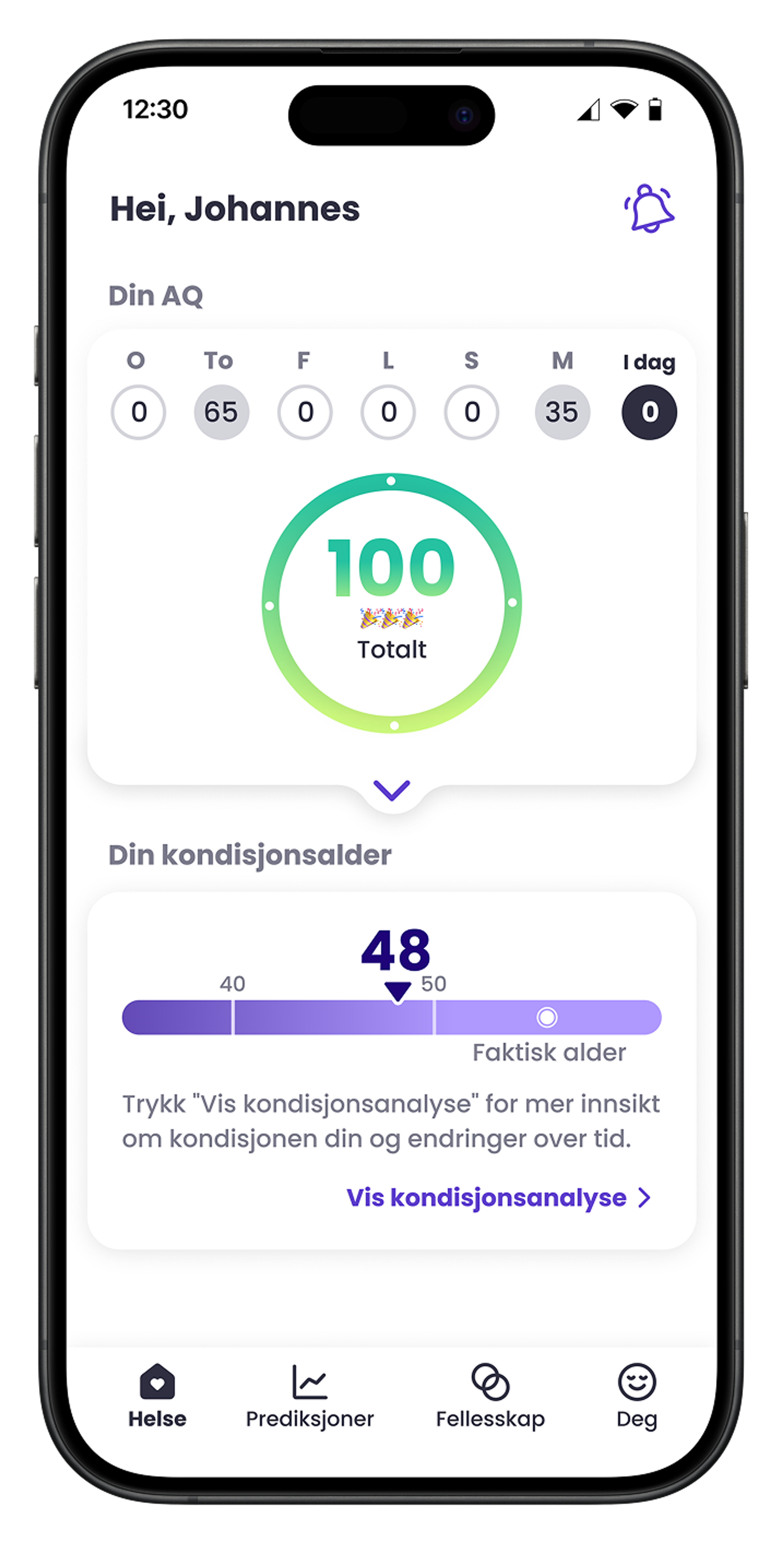 Mia Health App Front Screen