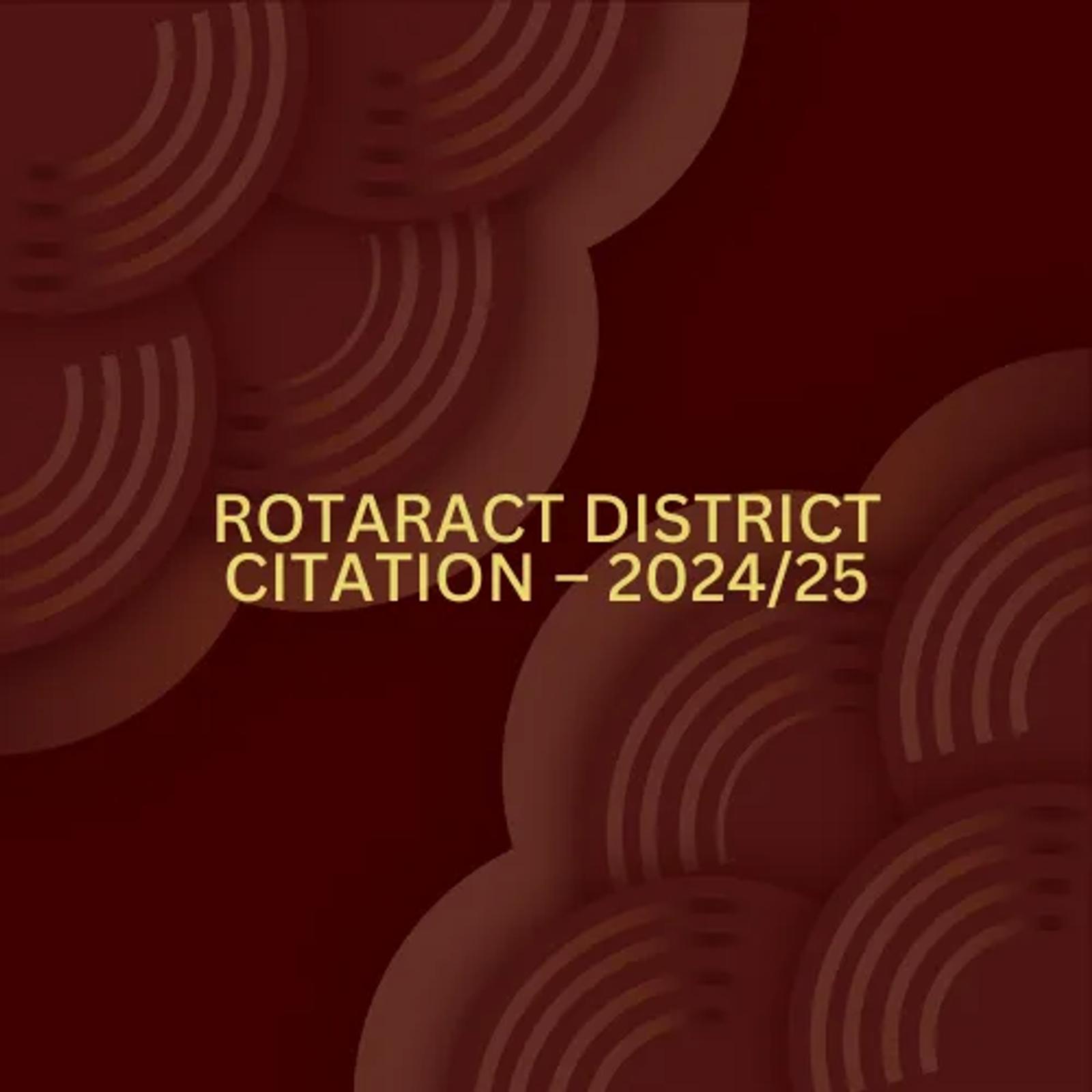 35th Rotaract District Assembly (2025) — award record 1