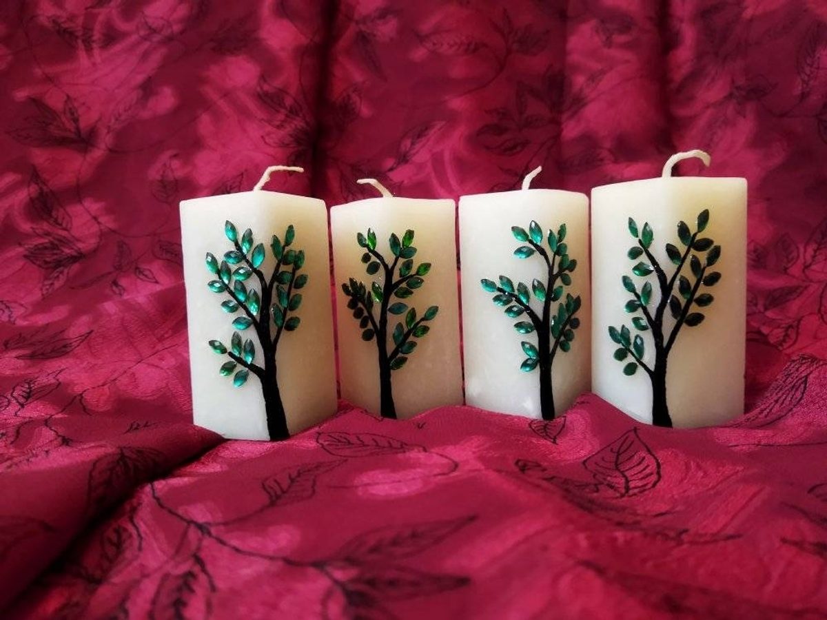 decorative tree candle