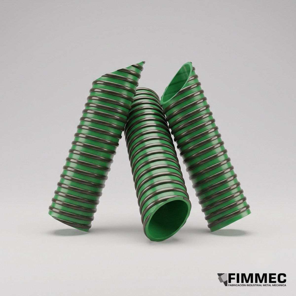 Manguera Espiralada PVC Verde Uso Pesado — Mangueras Industriales | FIMMEC Chile