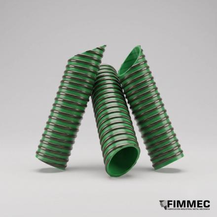 Manguera espiralada de PVC verde de uso pesado para succión y descarga