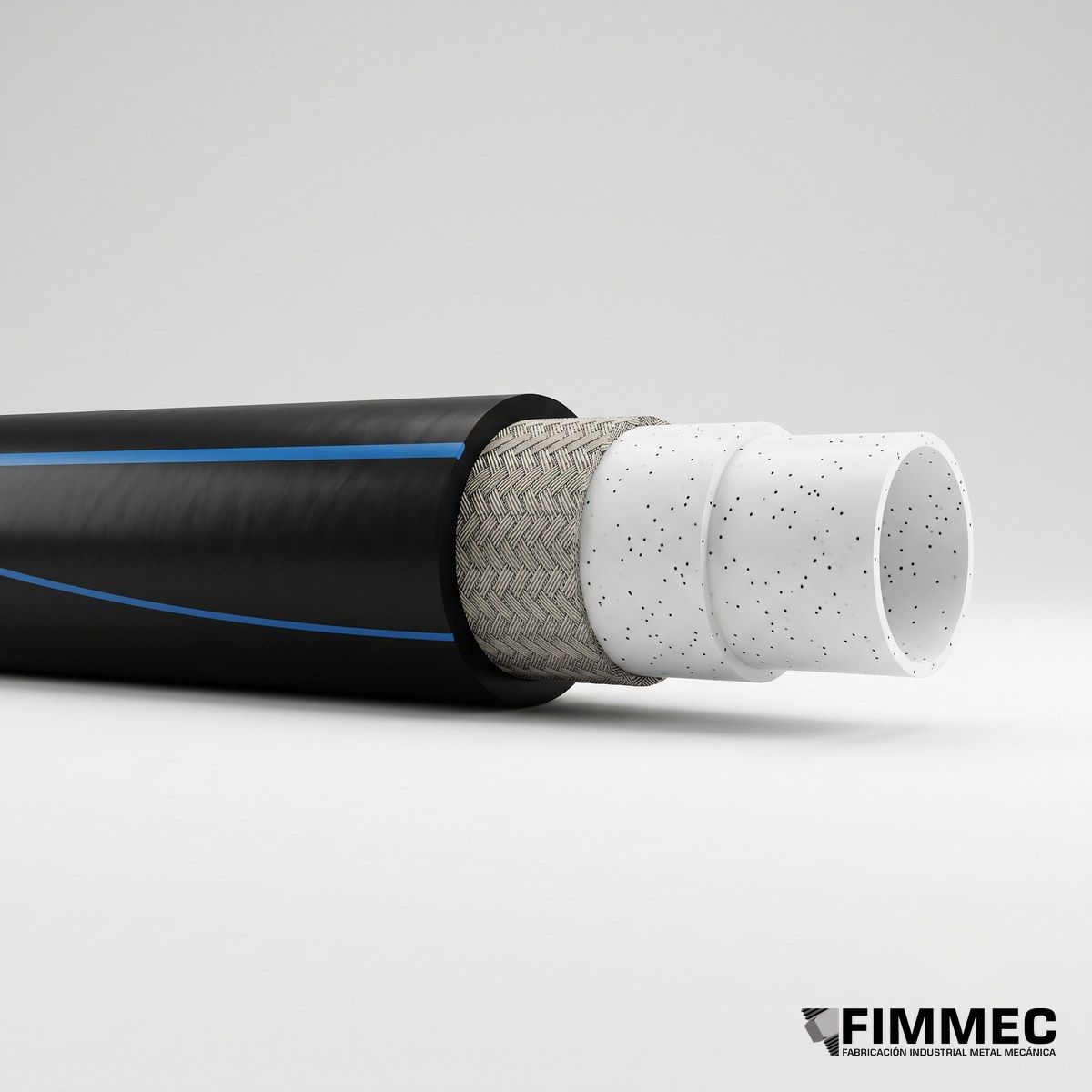 Manguera Succión y Descarga Químicos UPE Conductiva ATEX — Mangueras Industriales | FIMMEC Chile