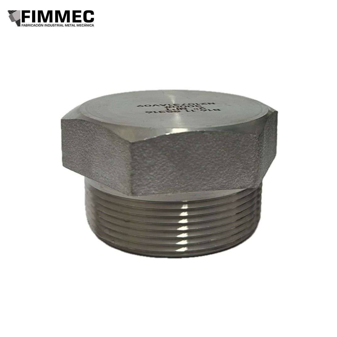 Tapón Macho Inoxidable Clase 3000