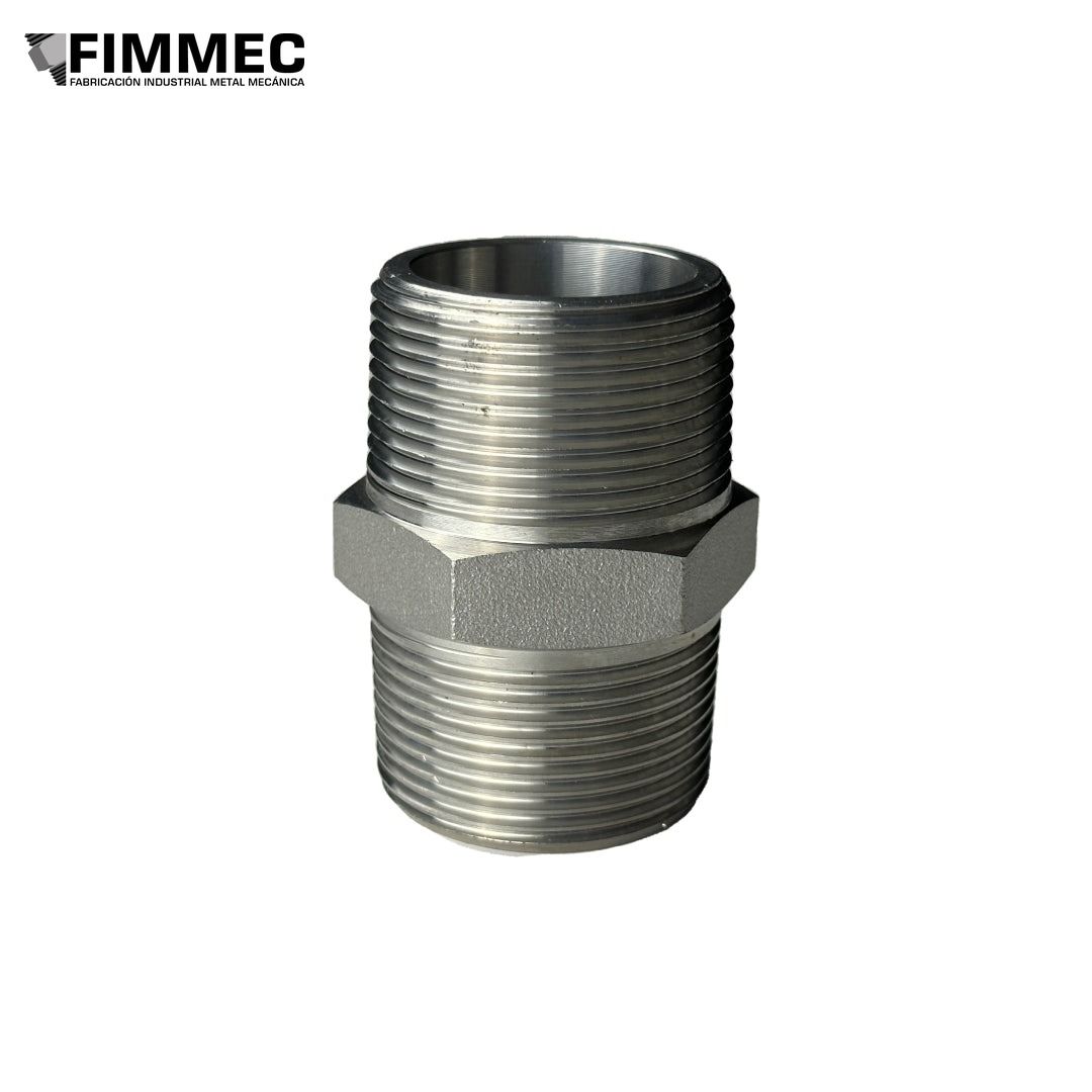 Niple Tuerca Inoxidable Clase 3000