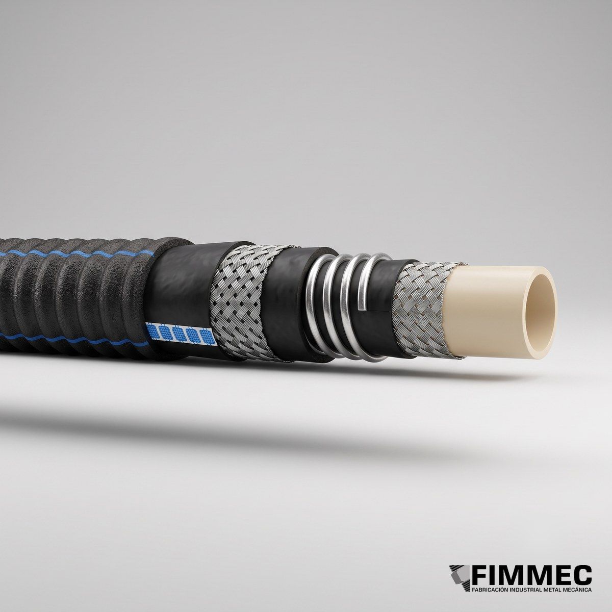 Manguera Succión y Descarga Químicos XLPE — Mangueras Industriales | FIMMEC Chile
