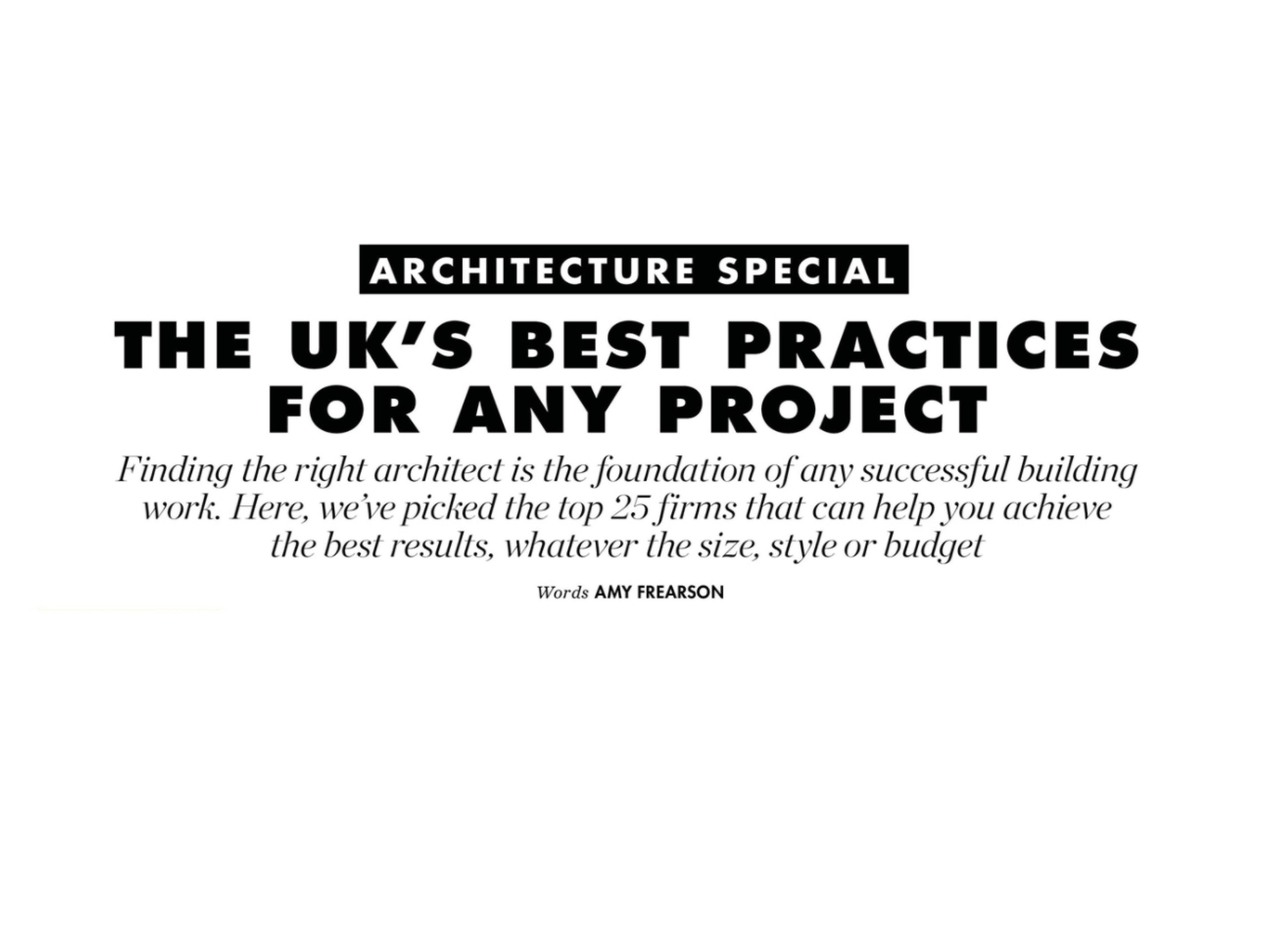 Elle Decoration Top 25 UK Architects