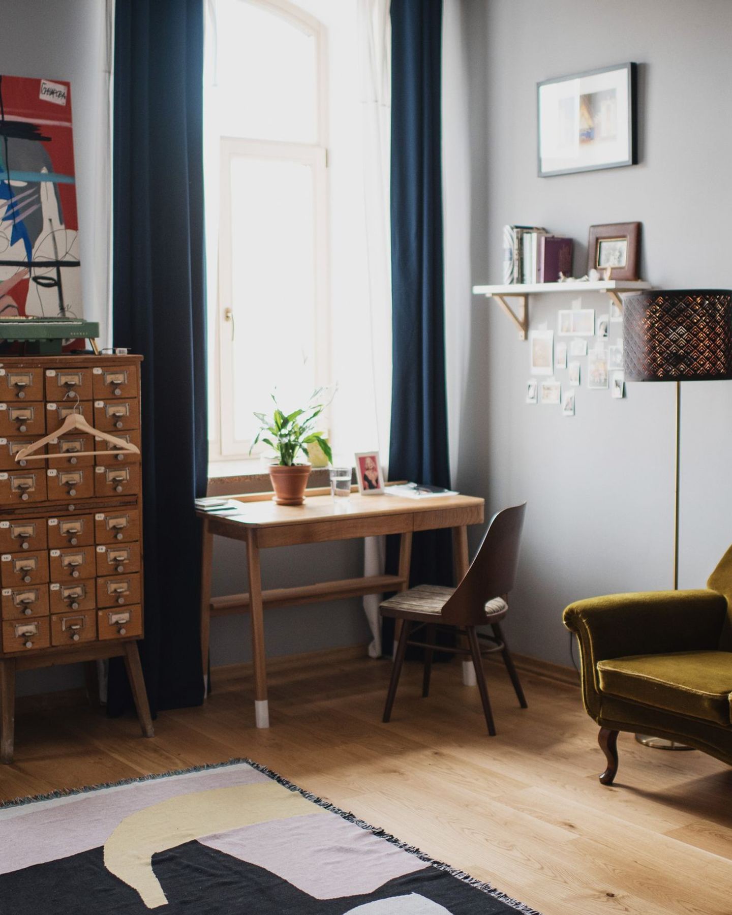 A warm interior with timber floors and natural light across the room