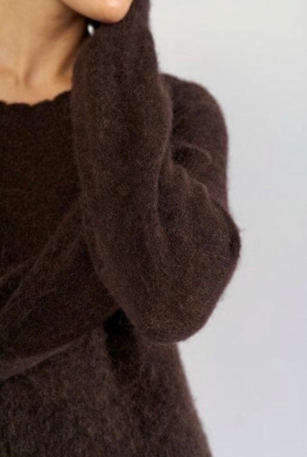NÜMPH Nusuri peplum pullover black coffee, bilde 4 av 4