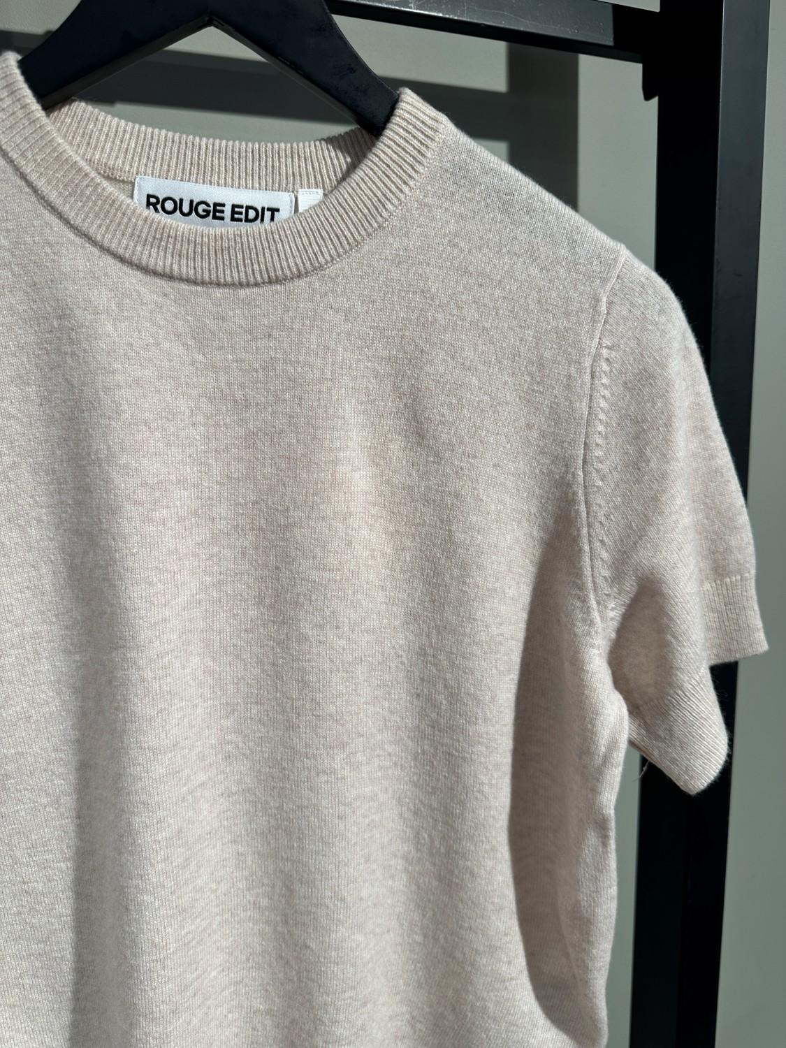 ROUGE EDIT Roukate s/s O-neck knit soft melange, bilde 2 av 2