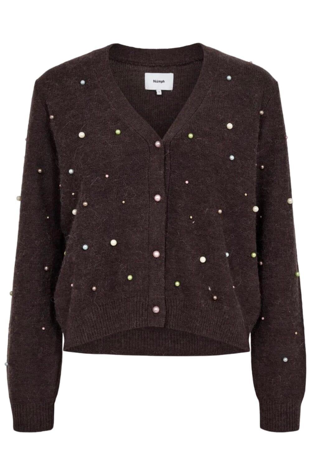 NÜMPH Nubidda Cardigan chocolate plum, bilde 1 av 1
